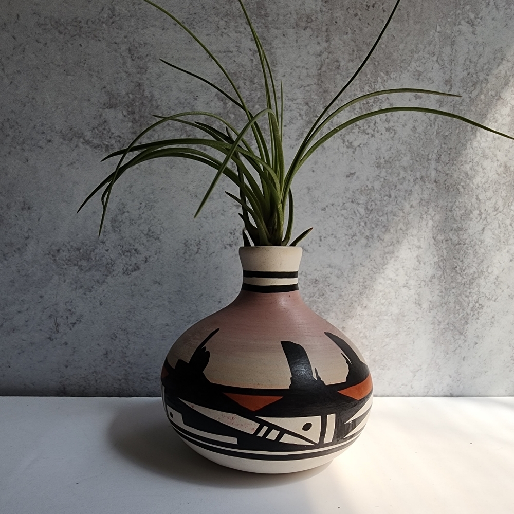 Hand painted Navajo bud vase